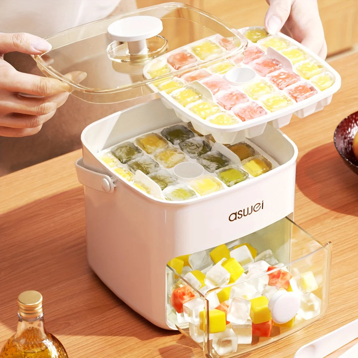 Double-Layer 48-Compartment Ice Cube Maker