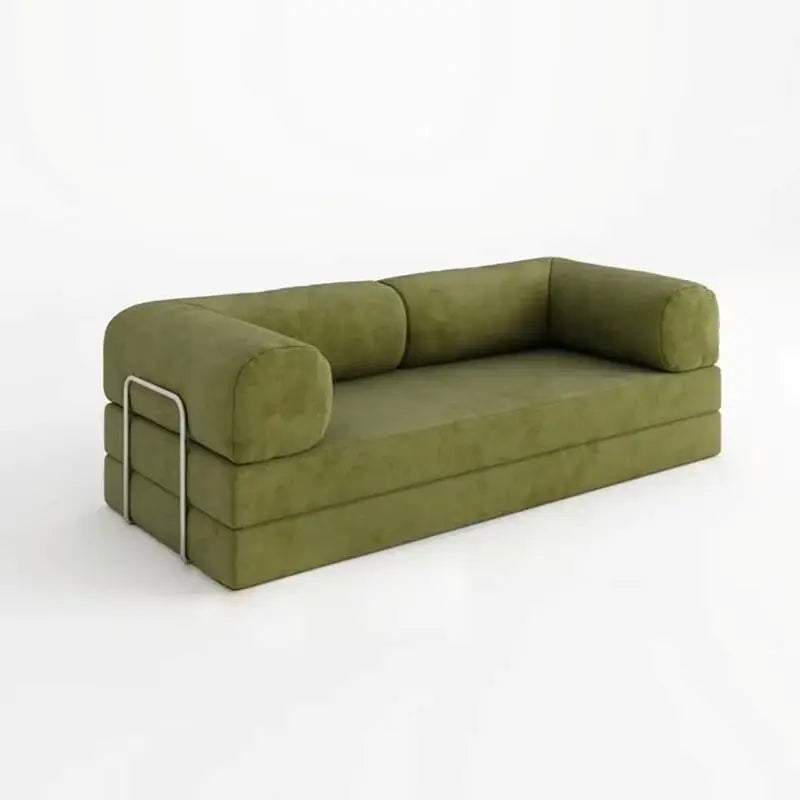 Italian Retro High-End Vacuum-Compressed Corduroy Sofa Bed Foldable Washable Customizable Living Room Sofa