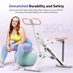 MERACH 2-in-1 Foldable Squat & Rowing Machine - Home Glute & Leg Trainer