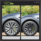 4PCS Hubcap for Model Y 2020-2024 19 Inch New Turbine Style Silver Black Cover Hub Cap Replacement Wheel Cap Design for Tesla