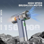 Turbofan Air Blower 150000RPM Mini Turbo Jet Fan Brushless Motor Handheld Duct Fan Portable Charging Cleaning Car Vacuum Cleaner