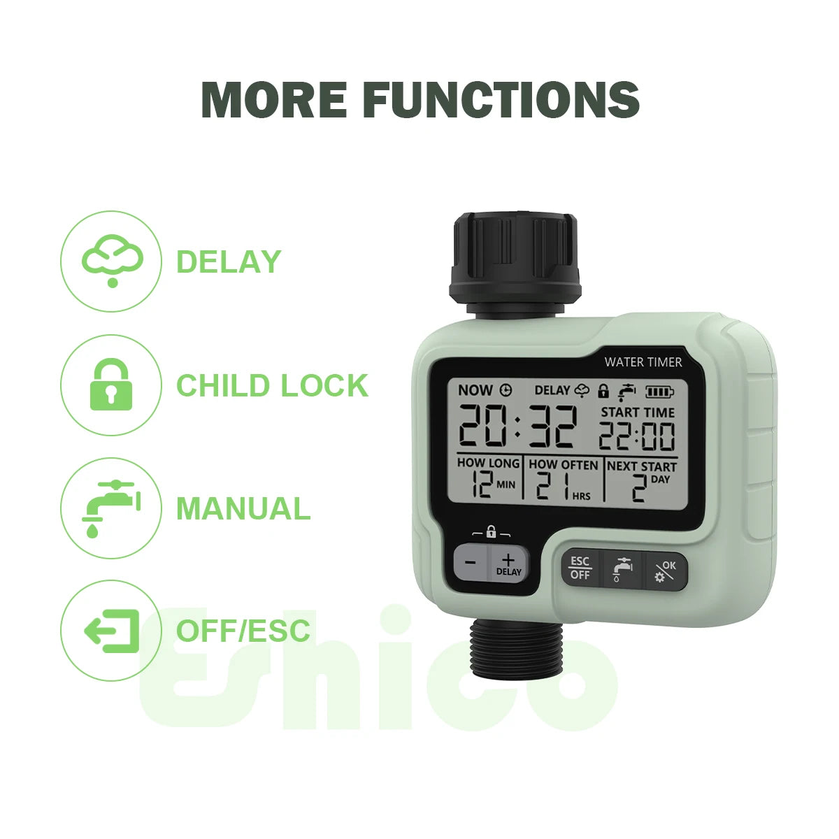 Reswat HCT-322 Automatic Water Timer Garden Digital Irrigation Machine Intelligent Sprinkler Used Outdoor to Save Water&Time