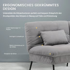 COMHOMA Fold-out Futon Cover Sofa Sleeper Sleeper Fits Corner Sofa 3-Seater Guest Sofa with Adjustable Backrest fabric
