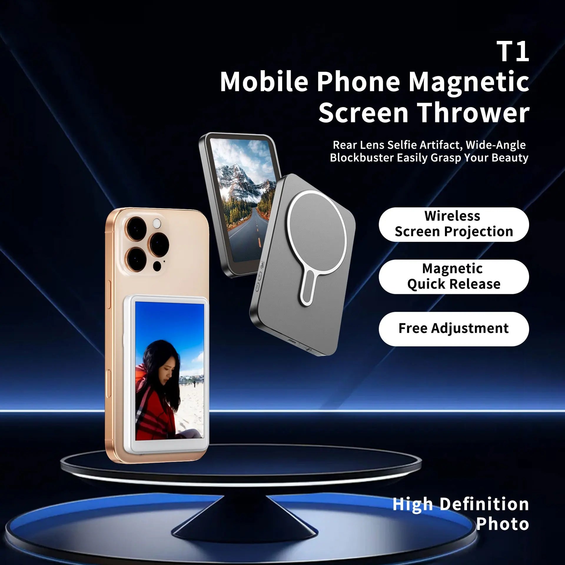 Magnetic Phone Vlog Monitor