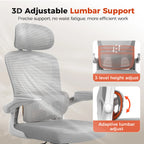 Comhoma Office Chair Ergonomic Desk Chair with Flip-Up Armrests, 3D Headrest Executive Desk Chair Comfy