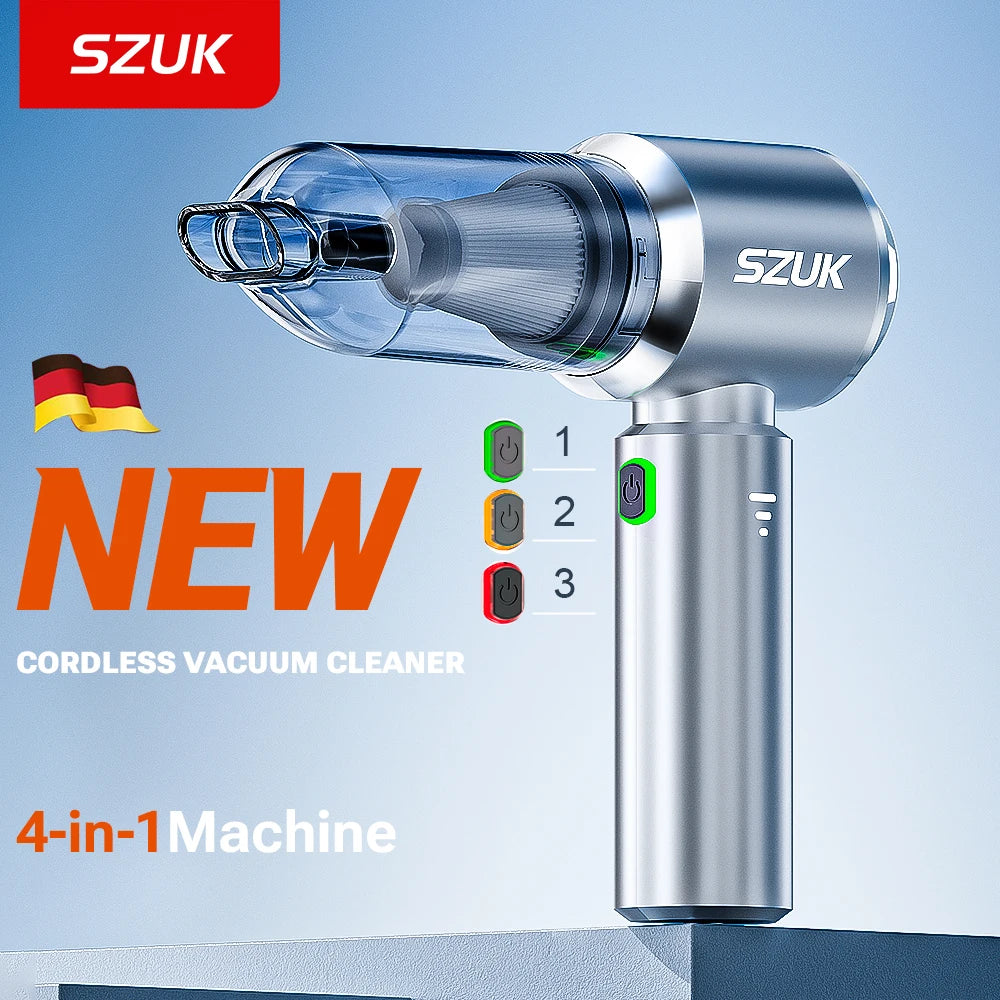 SZUK Mini Car Vacuum Cleaner Portable Powerful Cleaning Machine Strong Suction Handheld for Car Wireless Cleaner Home Appliance