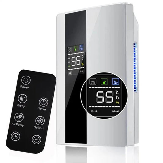 Upgrade Portable Premium Dehumidifier and Air Purifier 2 in 1 Mute Moisture Absorbers for Home Basement Remote Control Timing