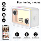 AEEZO L1 Bluetooth Speaker Hi-Fi Audio Clear Glass Screen Dynamic Suspended Lyrics Wireless Portable Audio Video LED Speakers