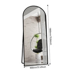 Full-length mirror, curved stand mirror, large full-length mirror, wall mounted, leaning mirror, standing mirror,