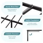 HOOMIC Bed Frame with Wooden Headboard, Metal Platform Bed with Strong Mattress Foundation, No Box Spring Needed,