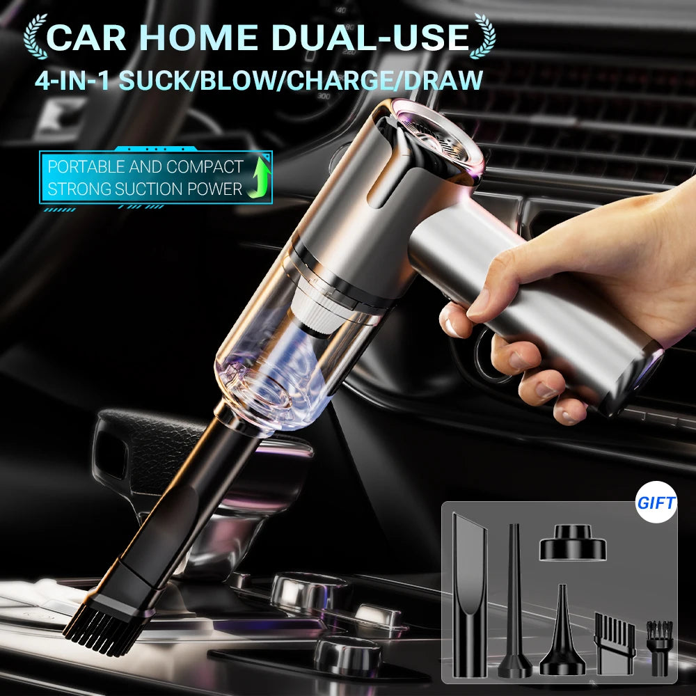 SZUK Car Vacuum Cleaner 148000PA Wireless Portable Cleaning Machine for Keyboard Powerful Mini Handheld Cleaner for Car and Home