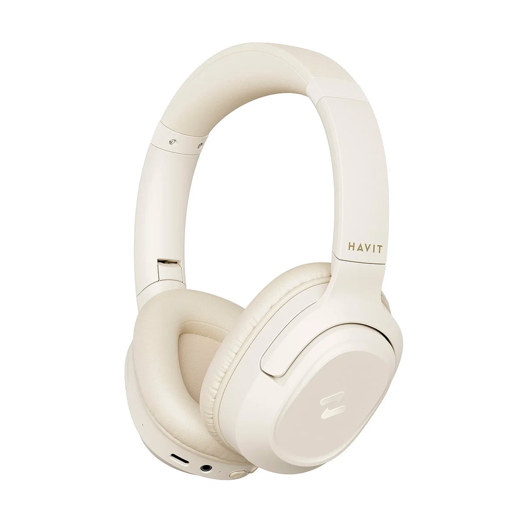 Headphone Bluetooth Havit H612BT Beige/Branco