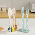 Kitchen Glove Drying Rack with Drainage Base Rubber Glove Holder and Towel Storage Box Plastic Kitchen Sink Accessories