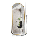Full-length mirror, curved stand mirror, large full-length mirror, wall mounted, leaning mirror, standing mirror,