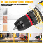 21V Cordless Drill Electric Screwdriver Electric Impact Drill Mini Wireless Power Driver DC Lithium-Ion Battery Power Tools