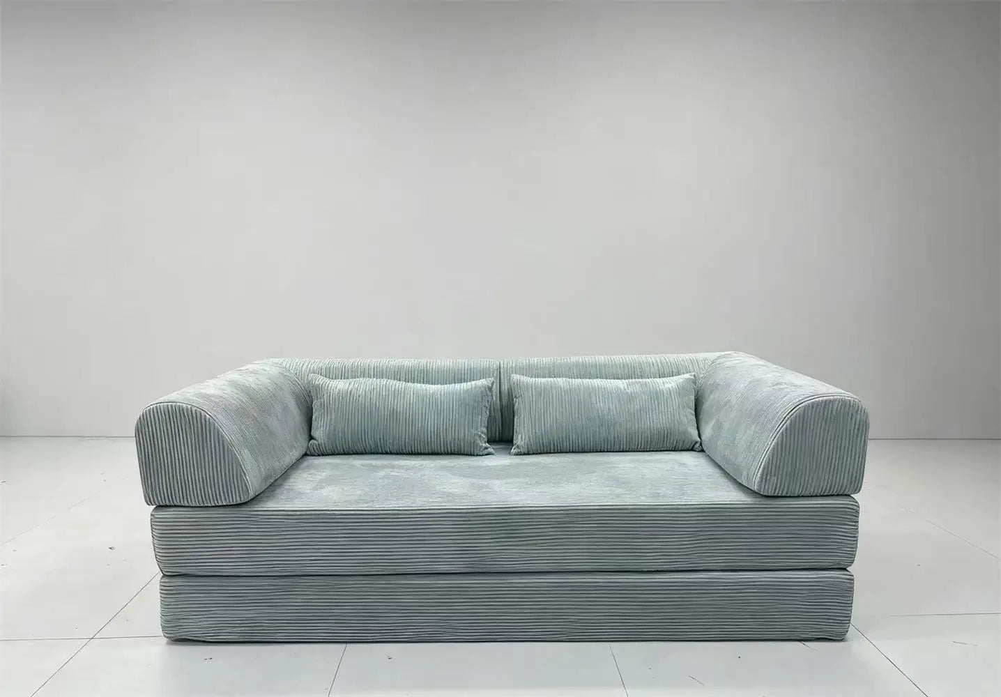 EU warehouse 2025 washable corduroy modular compression sofa 200 cm sleeper sofa bed for living room furniture