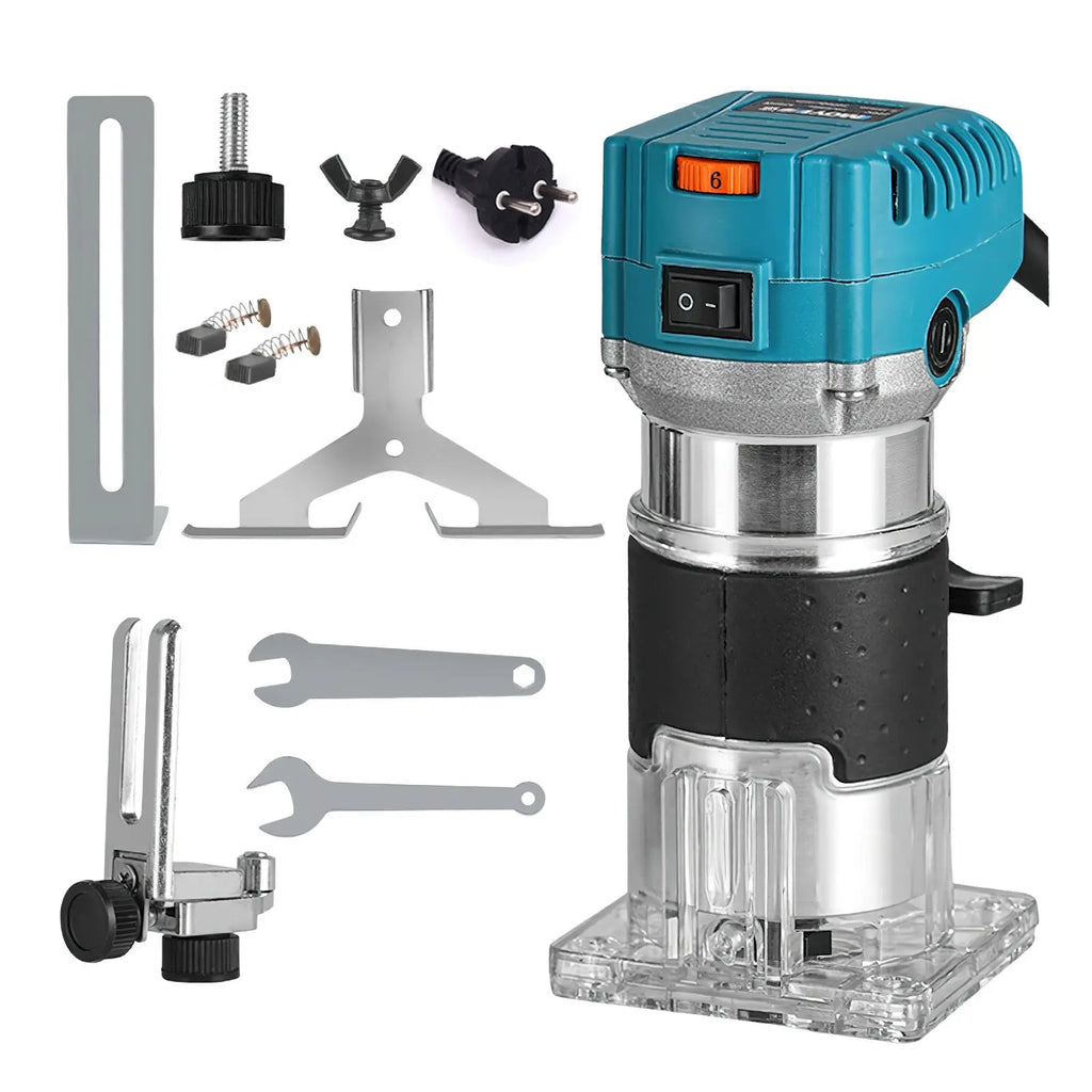 Electric Wood Router Electric Trimmer Woodworking Milling Engraving Slotting Trimming Machine Carving Router Tool