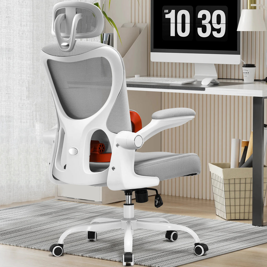 Comhoma Office Chair Ergonomic Desk Chair with Flip-Up Armrests, 3D Headrest Executive Desk Chair Comfy
