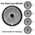 Hubcap Wheel Cover Replacement R14 Hub Caps Universal Wheel Rim Cover ABS Material Exterior Accessories Car Truck SUV -Set of 4