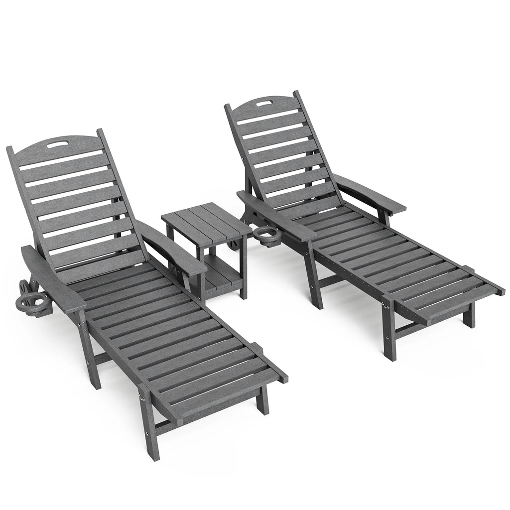 500 LBS Capacity Lounge Chair Set (3-Piece)