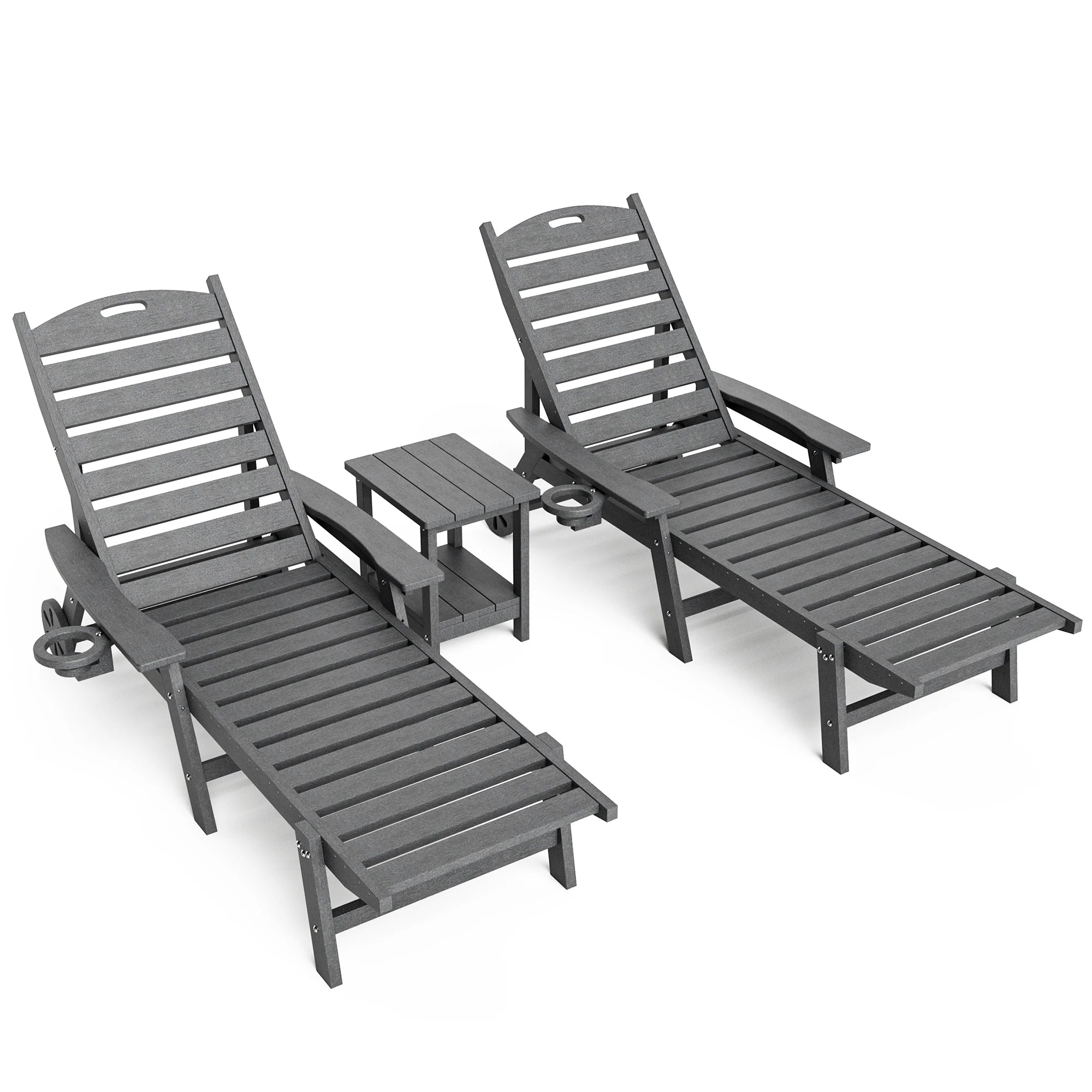 500 LBS Capacity Lounge Chair Set (3-Piece)