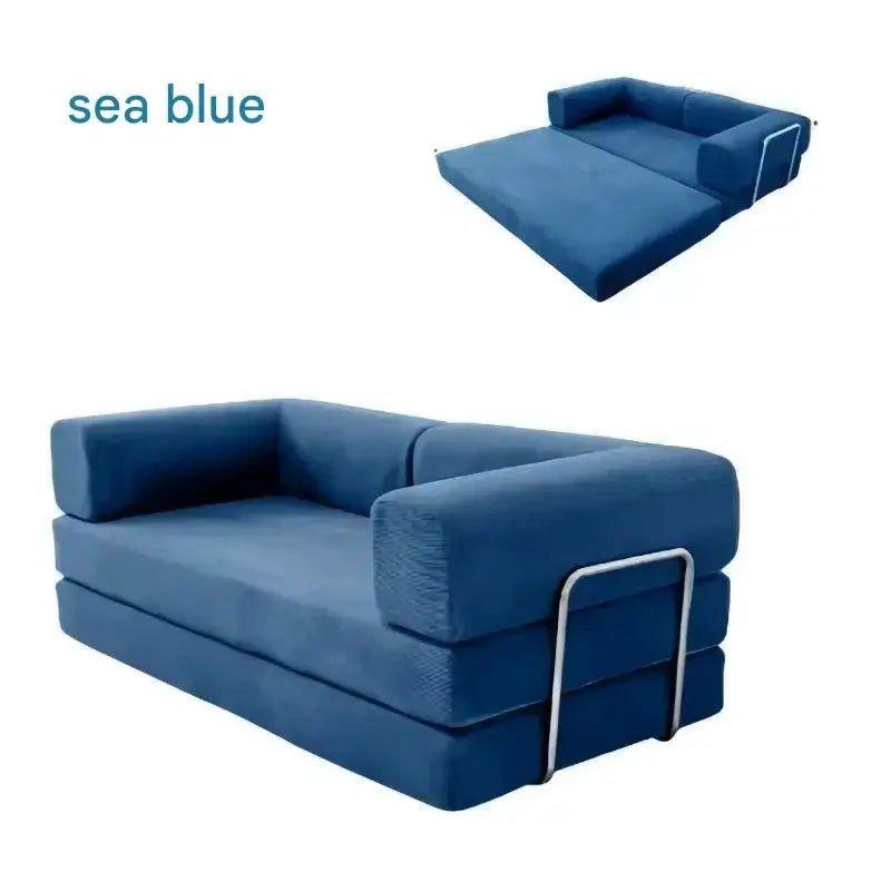 Italian Retro High-End Vacuum-Compressed Corduroy Sofa Bed Foldable Washable Customizable Living Room Sofa
