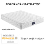 Anajqaqia 160x200x25cm Spring Mattress, with H3 Hardness, Oeko-Tex Certified, Quilted Microfibre Cover, Premium Sleeping Comfort