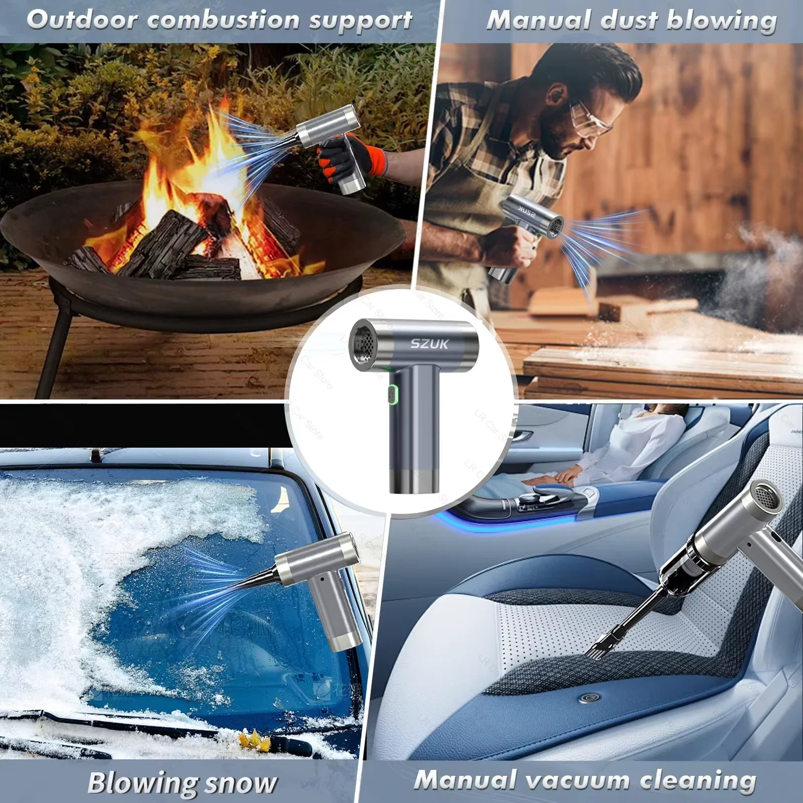 Mini Turbo Jet Fan Turbofan Air Blower 150000RPM Brushless Motor Handheld Dust Fan Portable Charging Cleaning Car Vacuum Cleaner