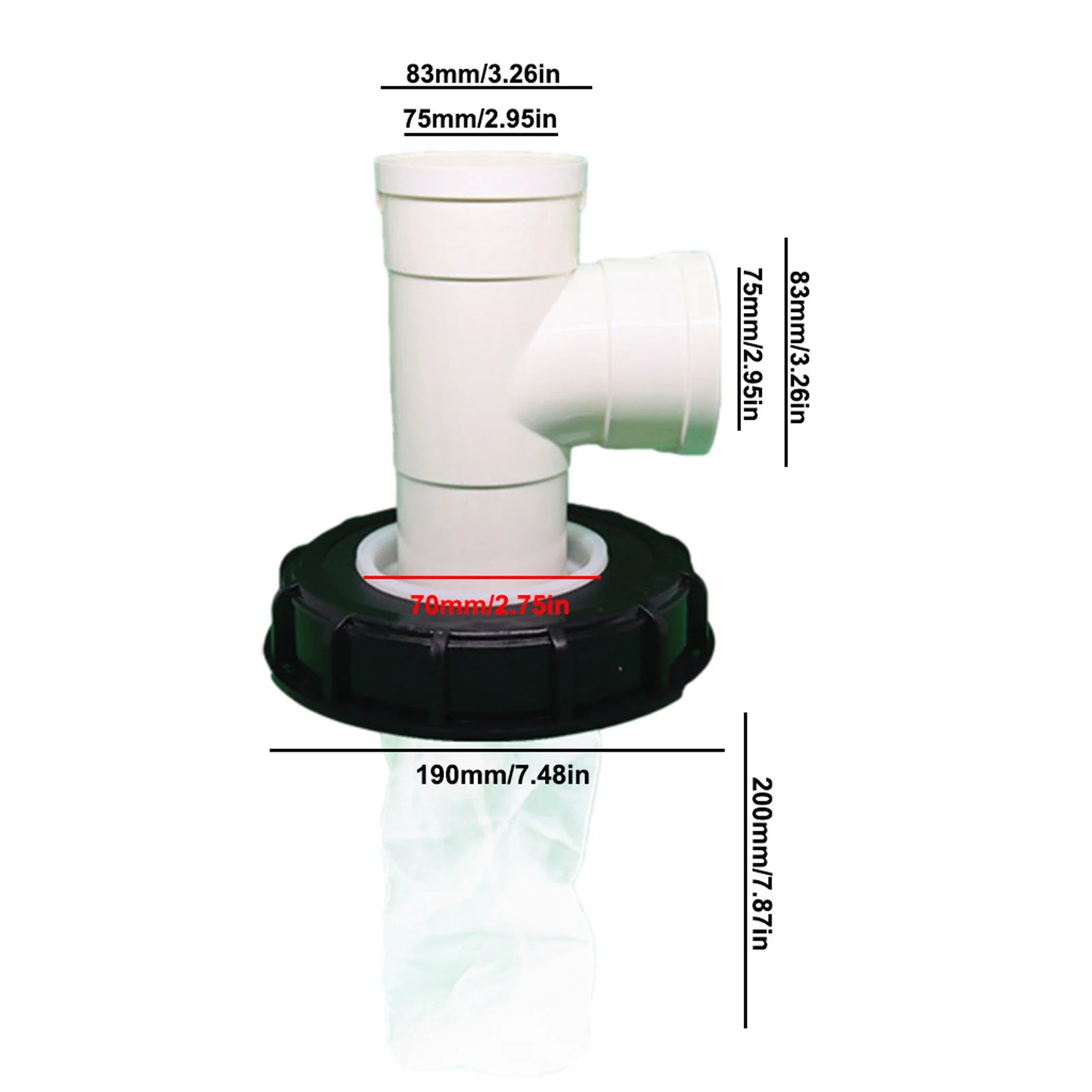 163mm/245mm IBC Lid Filter For Rainwater Tank IBC Plastic Filter Cover With Filter Net IBC Tank Parts For Home Garden Drop Ship