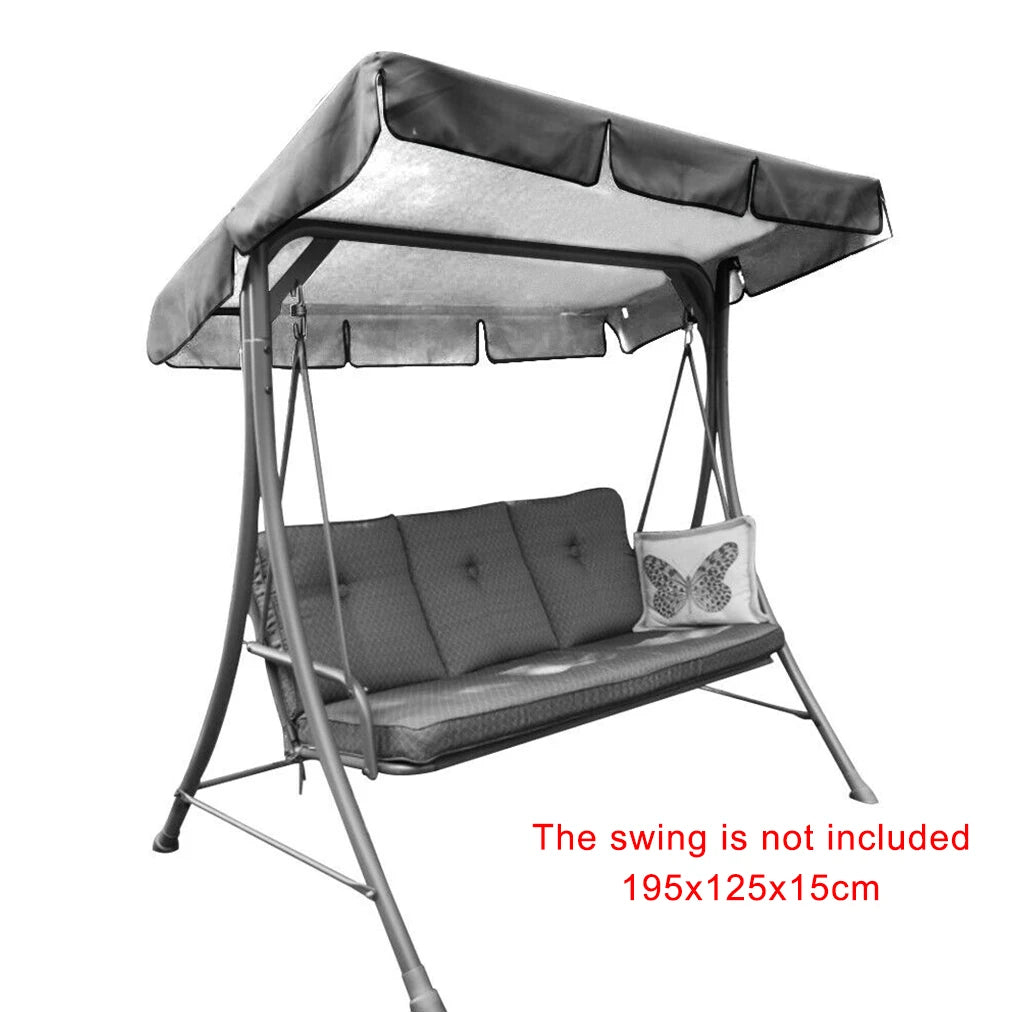 Swing Chair Cover Playground Swing Chair Top Cover Waterproof Sunshade Canopy  Green  190x132x15cm