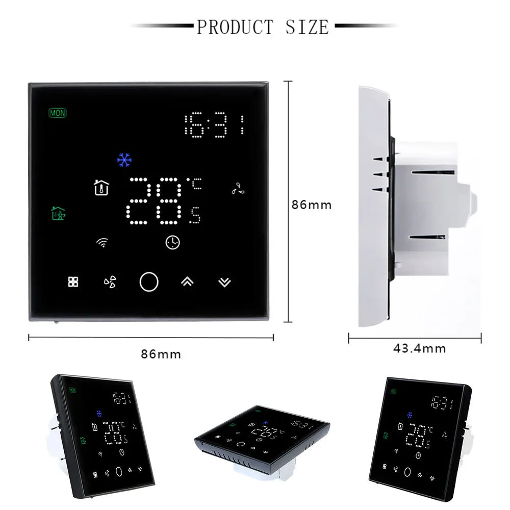 TUYA WiFi Smart Thermostat Replaceable 24V  0~10V Compatible With Honeywell Control 3-Speed Wireless Fan Controller Support