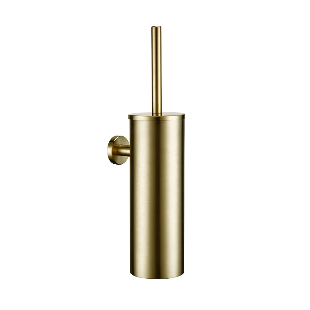 Black Toilet Brush Holder In Wall For Bathroom Set Modern Style 304 Stainless Steel Material No Dead Toilet Cleaning