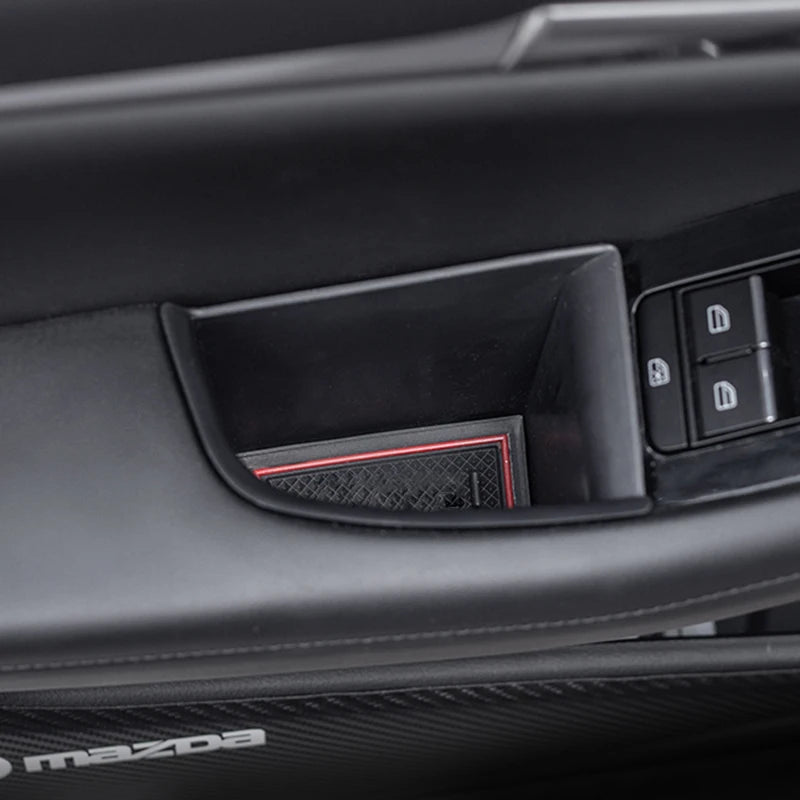Door Handle Container Holder Door Armrest Storage Barrel Box for Mazda 3 Axela BP Accessories 2020 2021 2022 2023