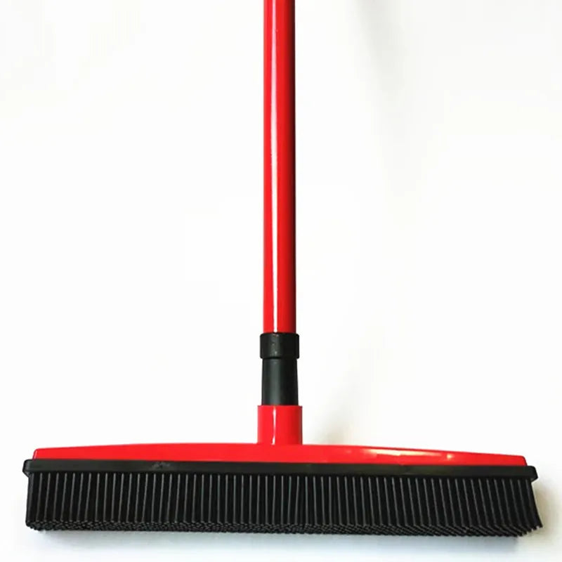 Customizable Rubber Broom Hair Lint Removal Device Telescopic Bristles Magic Clean Sweeper Squeegee Bristle Long Push Broom