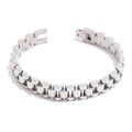 Yhpup Stainless Steel Chain Bracelet - Simple 18K Gold Plated Heavy Metal Fashion Jewelry for Men & Women | AlluCanFind