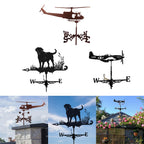 Weathervane Weather Vanes Roofs Retro Garden Stake Weather Vane Measuring Tools Outdoor Roof Decoration Architecture Decor Craft