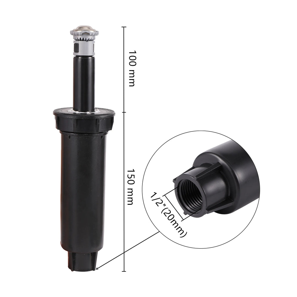 Scattering Pop-up Lawn Sprinklers 1/2" Female Thread Garden Grass Irrigation Rotary Nozzle  360° 45°~270° Automatic Lift Nozzle