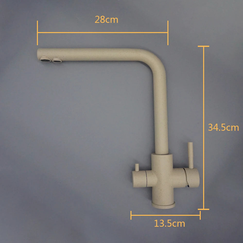 Black Filtered Kitchen Faucet Water Filter Kitchen Faucets Filter Faucet Mixer Water Purification Water Drinking Water Taps