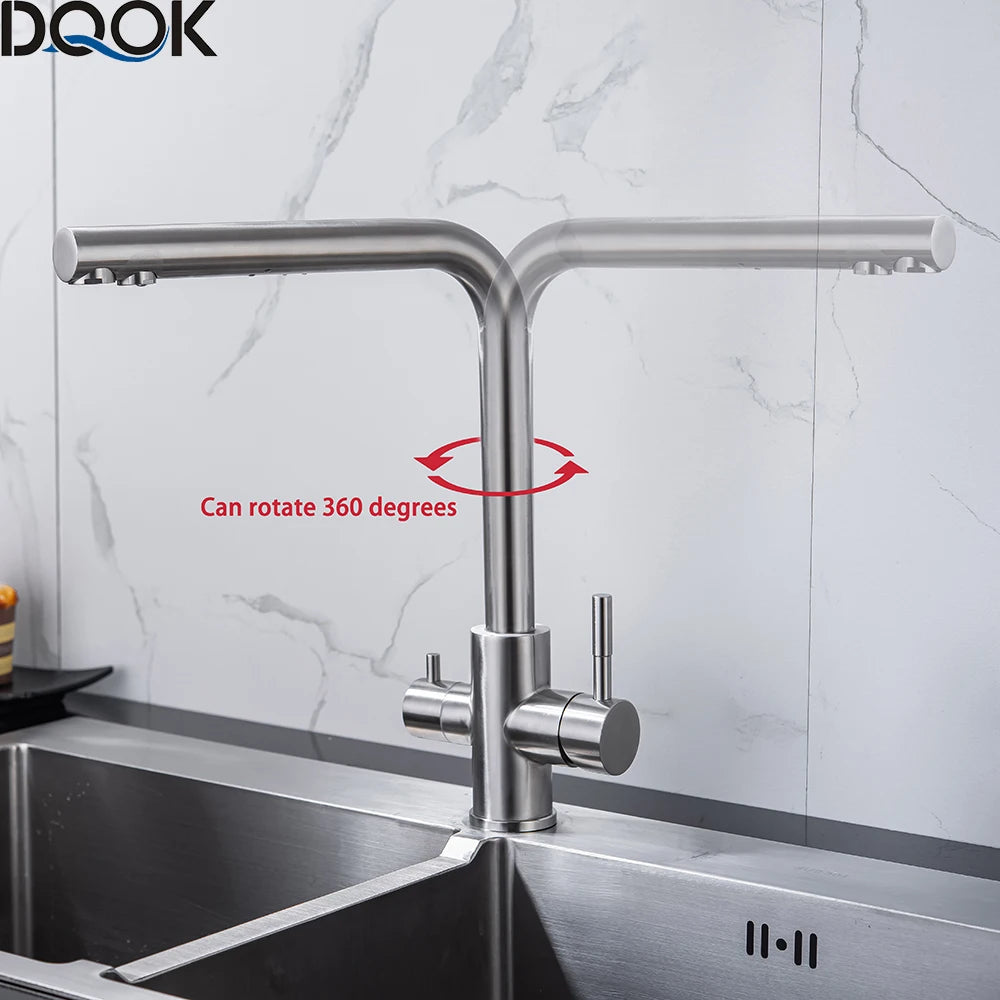 Black Filtered Kitchen Faucet Water Filter Kitchen Faucets Filter Faucet Mixer Water Purification Water Drinking Water Taps