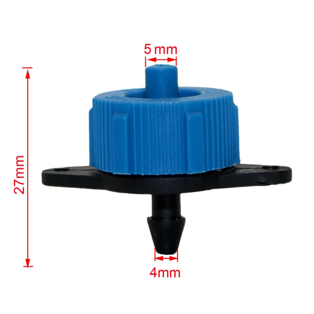 200Pcs 4L/8L Pressure Compensating Drip Emitters Adjustable Drippers Micro Connectors For Garden Lawn Drip Irrigation Tools