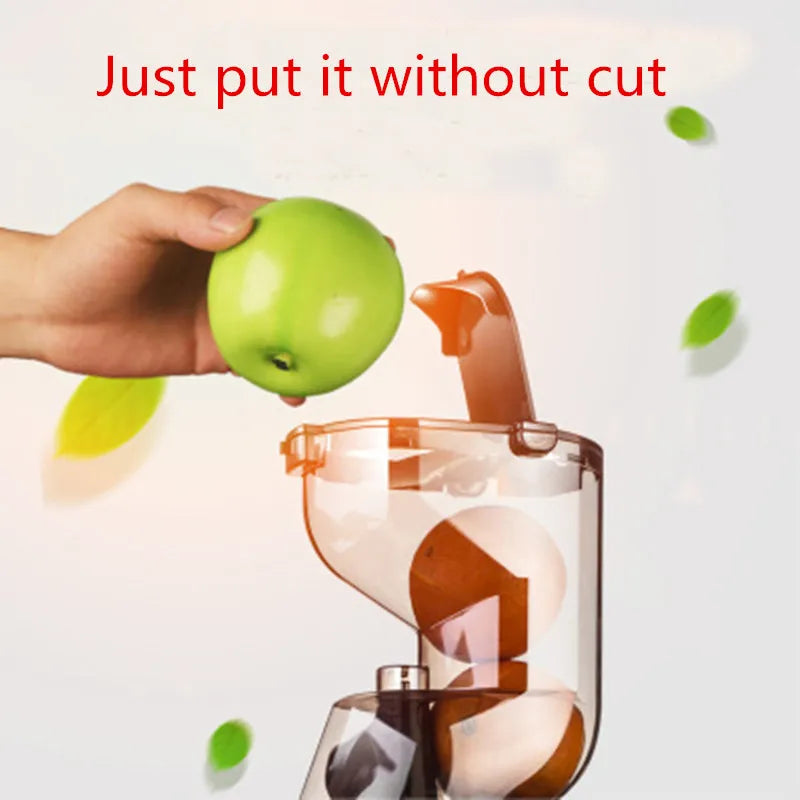 Masticating Juicer Machines, 7 inch Slow Cold Press Juicer with Large Feed Chute, Cold Press Juicers for Vegetables and Fruits