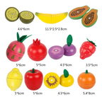Simulation Kitchen Pretend Toy Wooden Classic Game Montessori Educational Toy For Children Kids Gift Cutting Fruit Vegetable Set