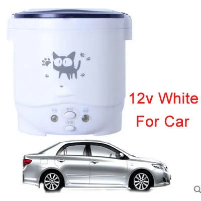 12V 24V Mini Rice Cooker Car Truck Soup Porridge Cooking Machine Food Steamer Heating Lunch Box Meal Heater Warmer 1L / 2L