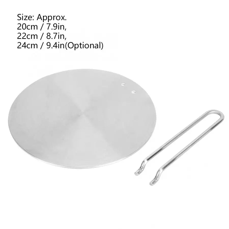 22cm Heat Diffuser Plate Stainless Steel Heat Diffuser Induction Plate Adapter Converter Gas Electric Cooker Plate Cooker Parts