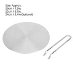 22cm Heat Diffuser Plate Stainless Steel Heat Diffuser Induction Plate Adapter Converter Gas Electric Cooker Plate Cooker Parts