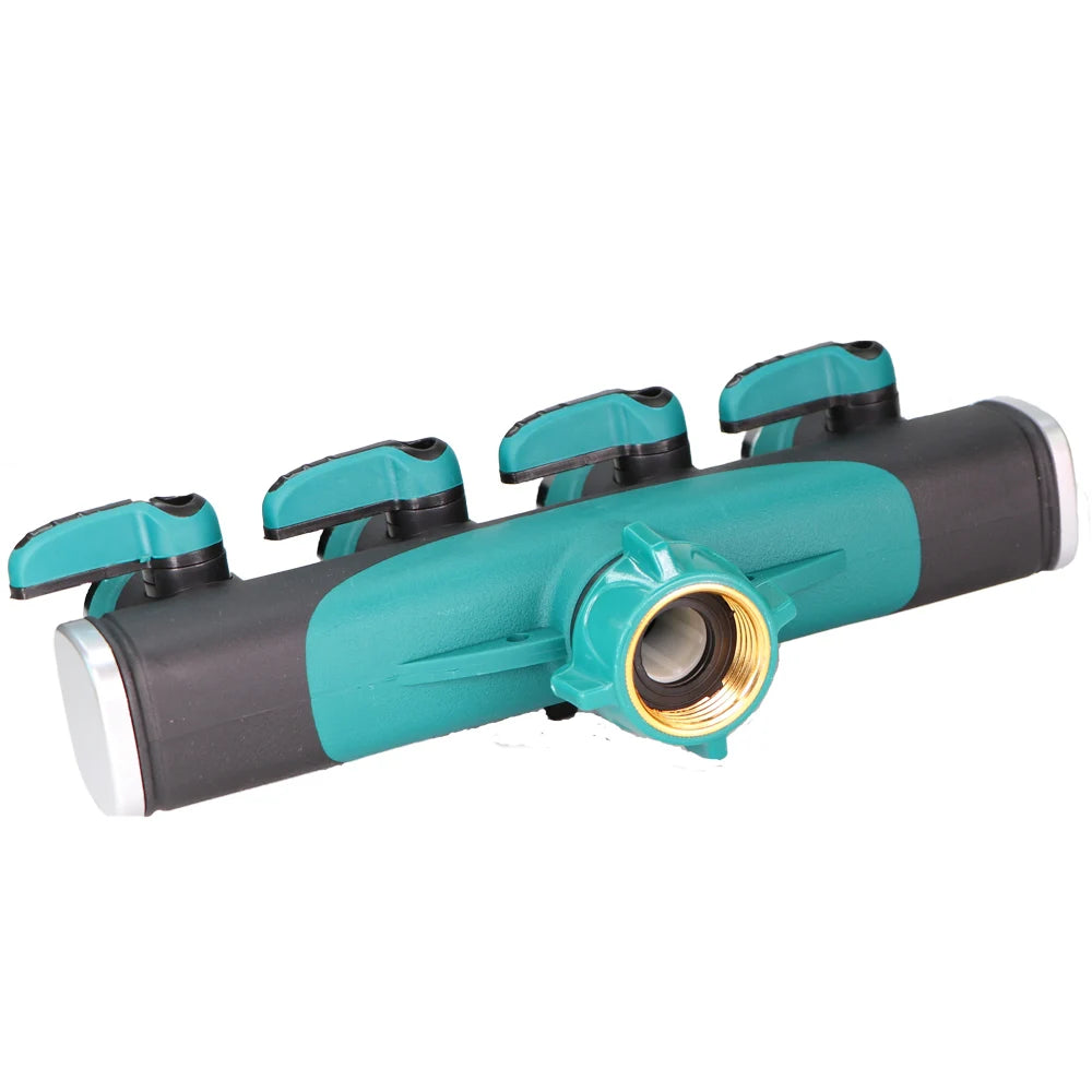 1PC BSP NPT 3/4" 4-Way Brass Plastic Garden Hose Splitter Y-Type Watering Connector Distributor For Outdoor Tap Faucet Adapter