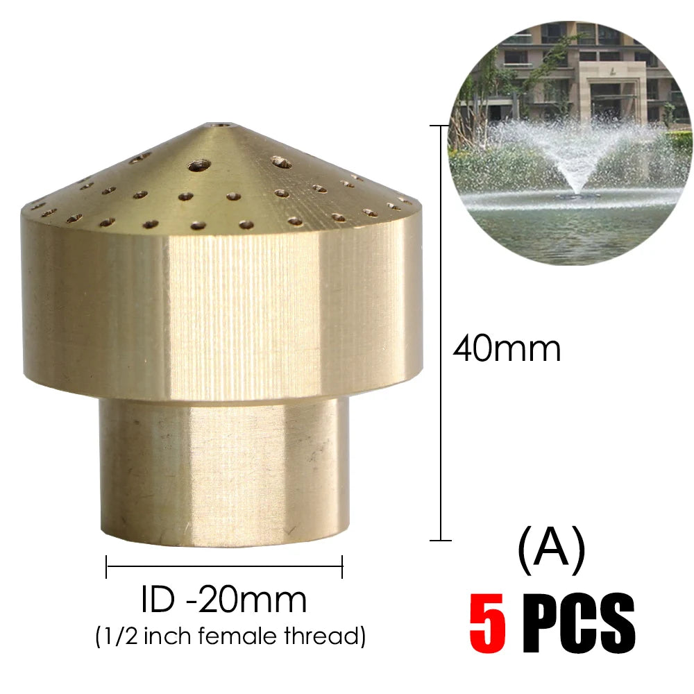 Brass Sprinklers Rotating Fountain Nozzles Landscaping Pond Outdoor Jet Straight Fountain Spray Head Irrigation Plants Watering