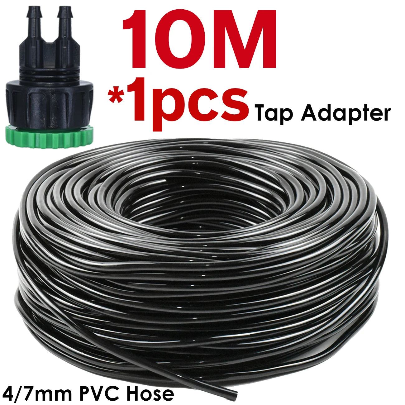 SPRYCLE 5m-100m 1/4'' Garden Watering Hose 4/7mm PVC Micro Drip Irrigation Pipe Tubing for Sprinkler Lawn Pot Plant Greenhouse
