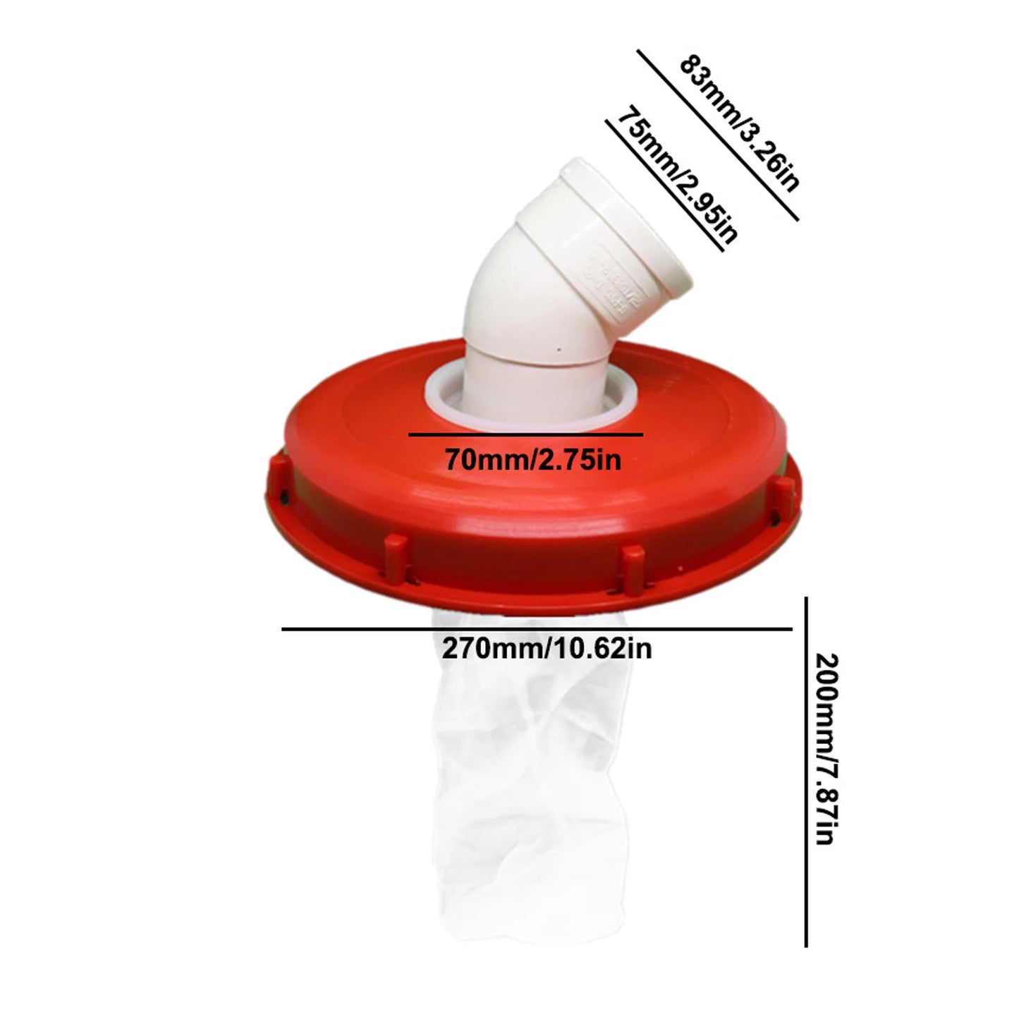 163mm/245mm IBC Lid Filter For Rainwater Tank IBC Plastic Filter Cover With Filter Net IBC Tank Parts For Home Garden Drop Ship