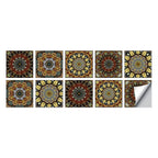 Tile Stickers Waterproof Kitchen Retro Moroccan Self Adhesive Bathroom Decal Vinyl Peel And Stick Wall Decoration Wallpaper